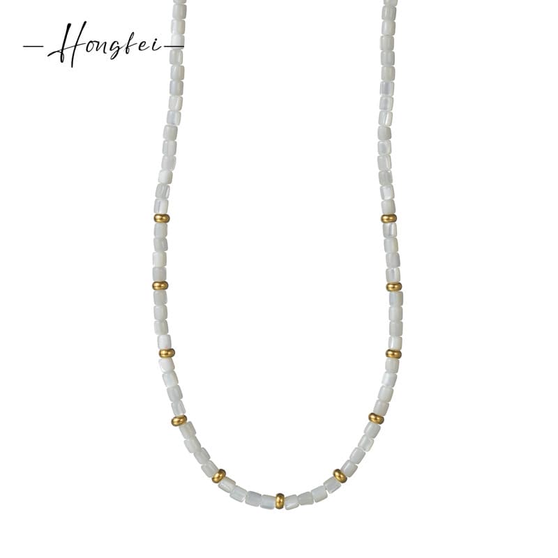 Collar de cuentas de concha para mujer