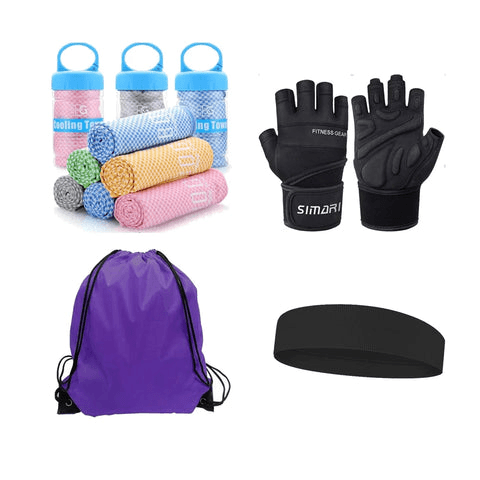 Set de artículos esenciales para entrenamientos en gimnasio