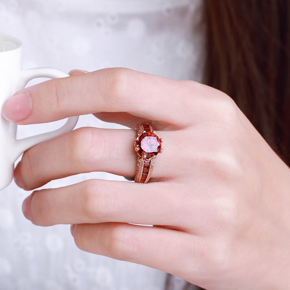 Anillo de pareja con circones y estrás