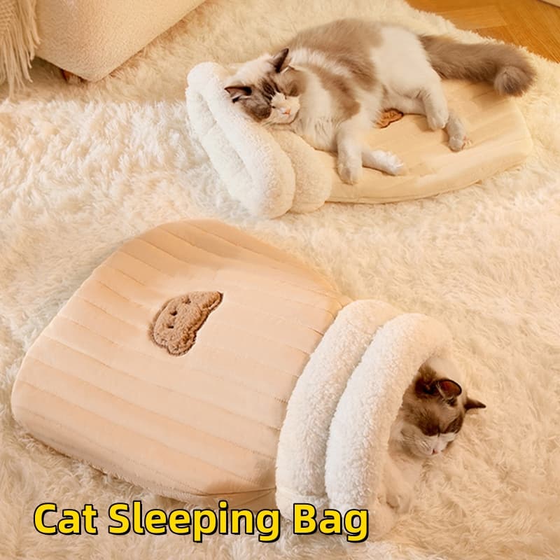 Saco cálido para gatos con entrada 3D y algodón PP