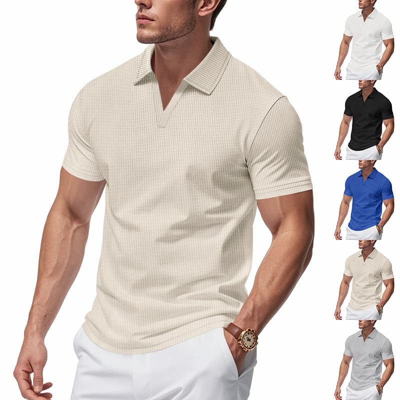 Camiseta polo deportiva de hombre con escote V