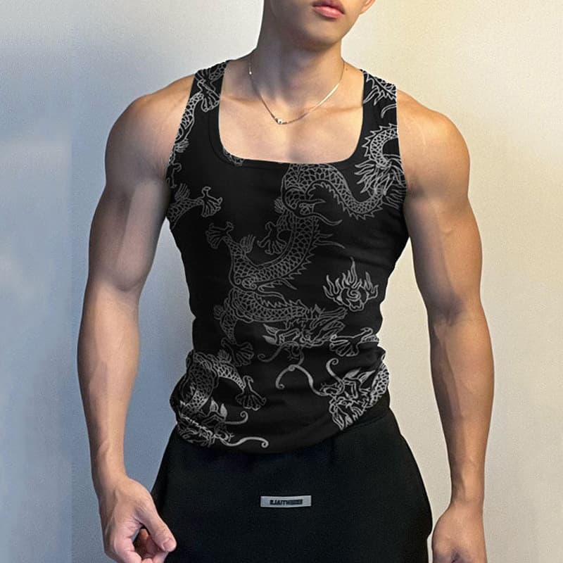 Chaleco deportivo ajustado para hombre estilo asiático