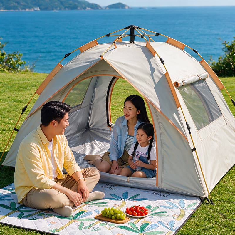 Carpa automática con protección UV para 3-6 personas