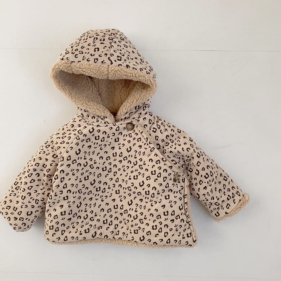 Abrigo infantil de algodón con capucha para invierno