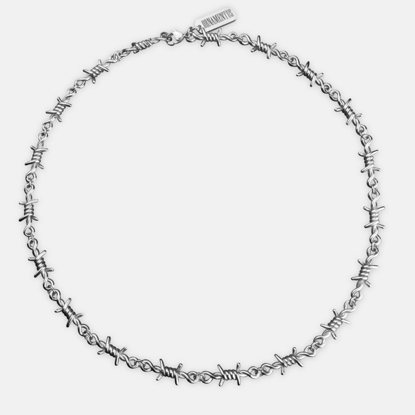 Collar con diseño de alambre de púas