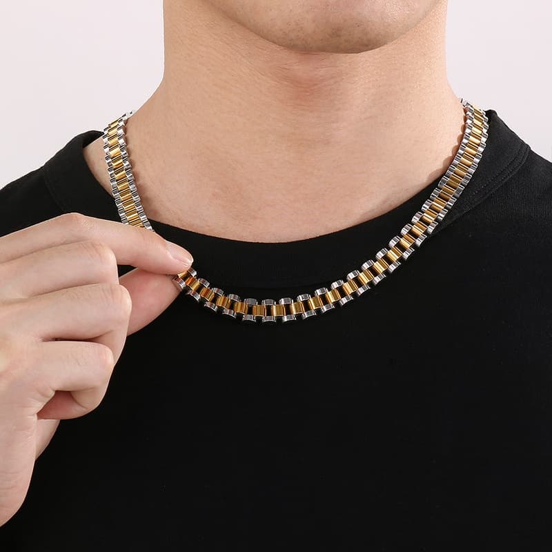 Pulsera acero titanio clásica de moda