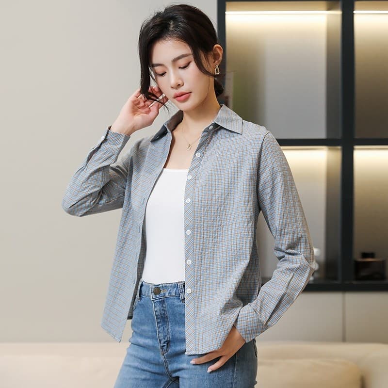Camisa casual suelta de algodón para verano