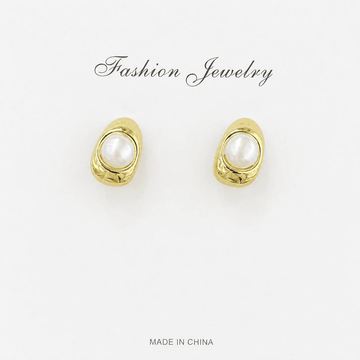 Aretes de perlas barrocas texturizadas