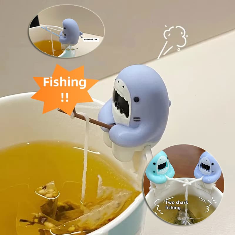 Colador de té con forma de tiburón