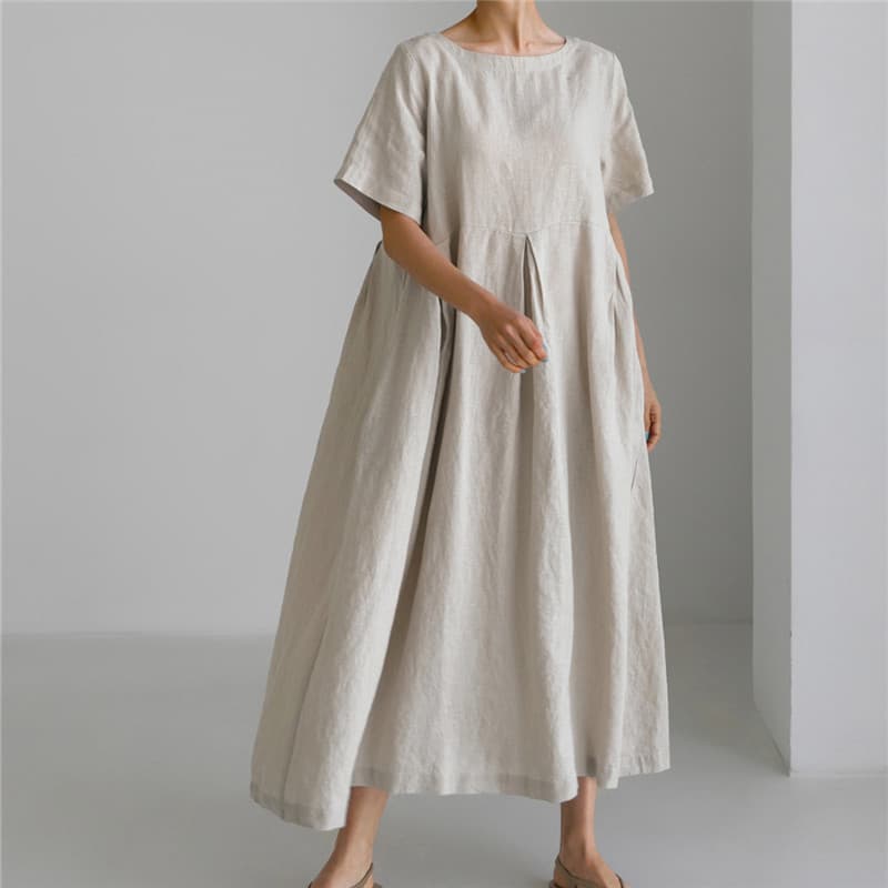 Vestido tipo pullover con cuello redondo