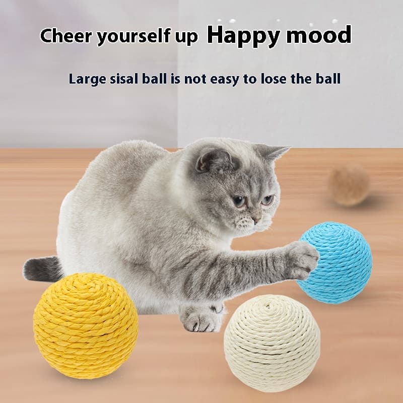 Pelota de cuerda de sisal para gatos entretenimiento