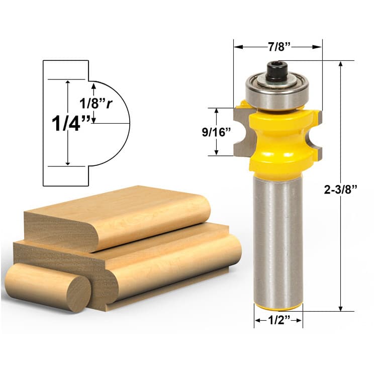 Set de fresas bullnose de carburo para fresadora