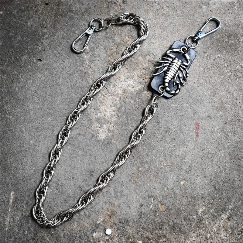 Cadena para cintura de metal con cierre para pantalones