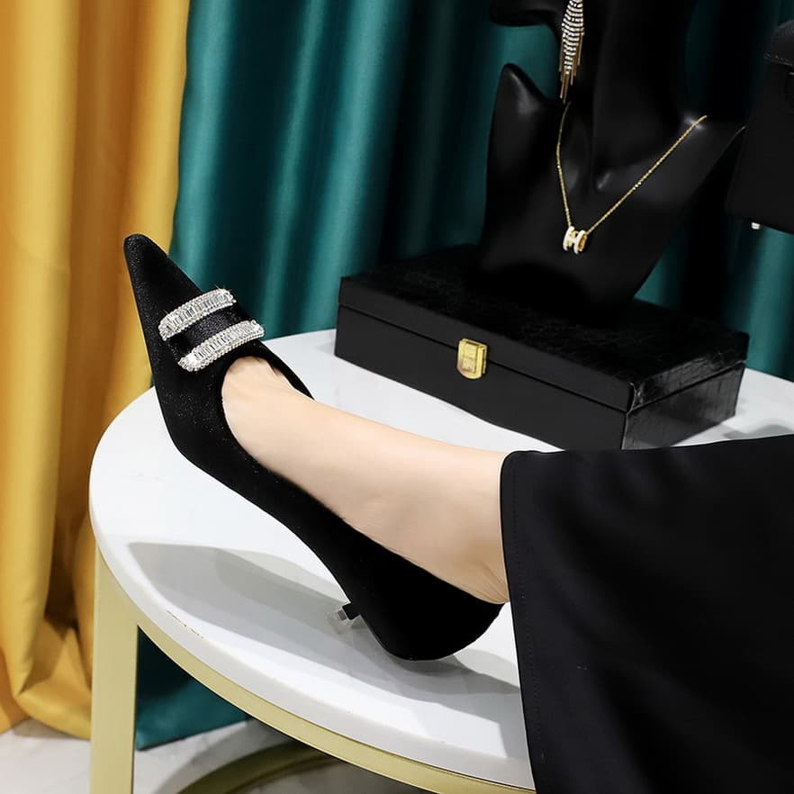 Zapatos tacón medio mujer ante grueso