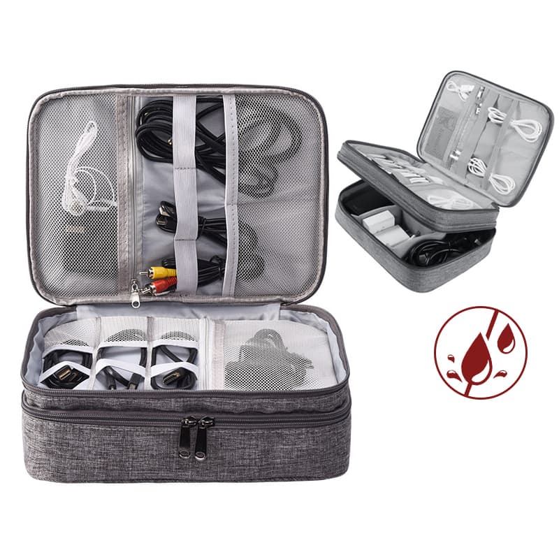Organizador de cables de viaje resistente al agua