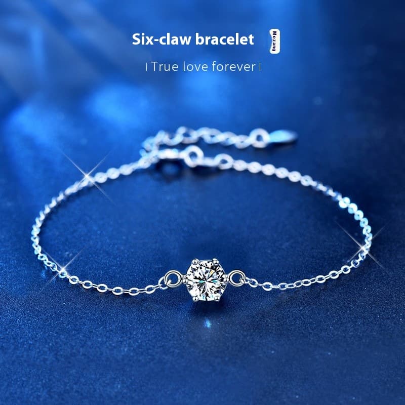 Pulsera de plata 925 con acabado tipo diamante