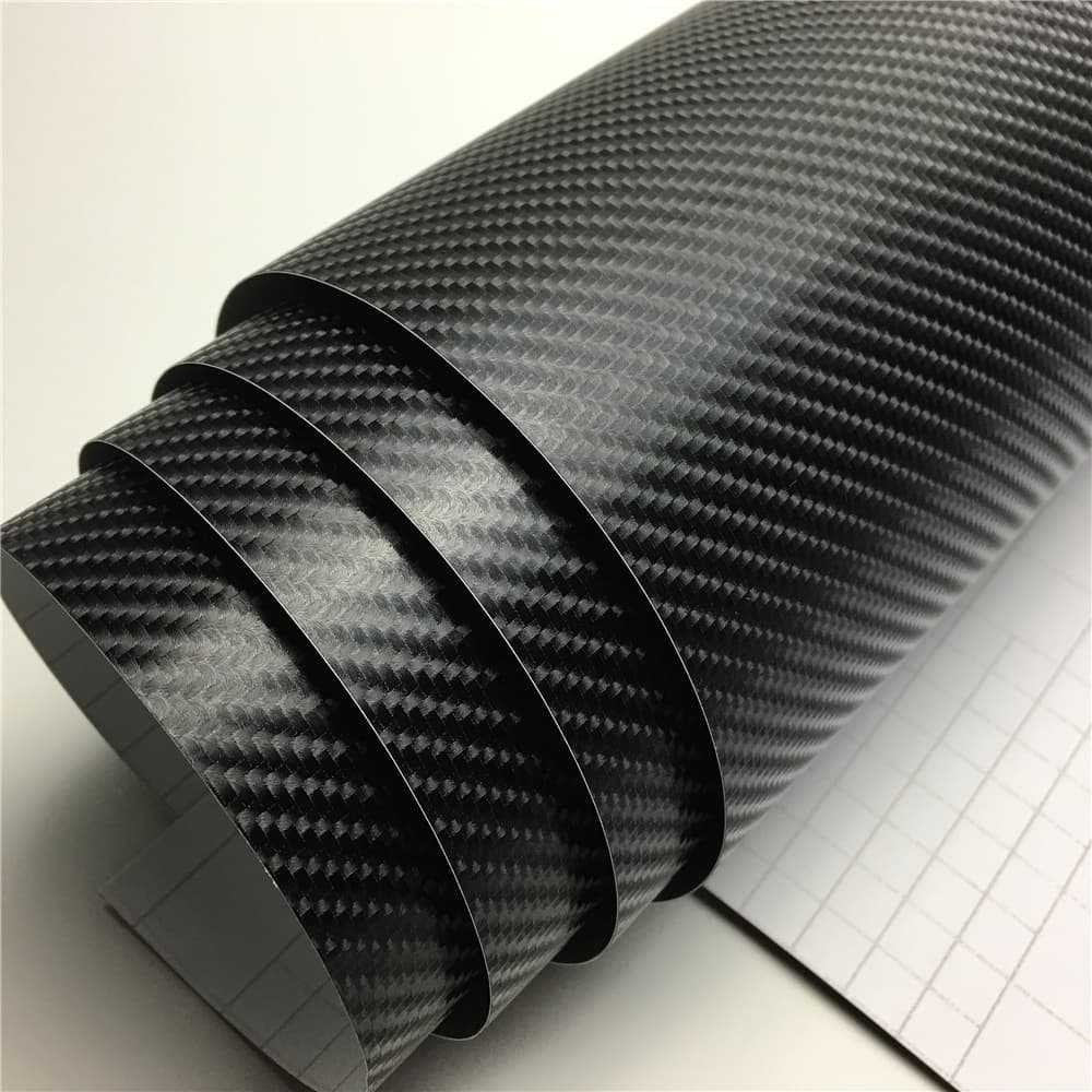 Película adhesiva 3D carbono brillo flexible