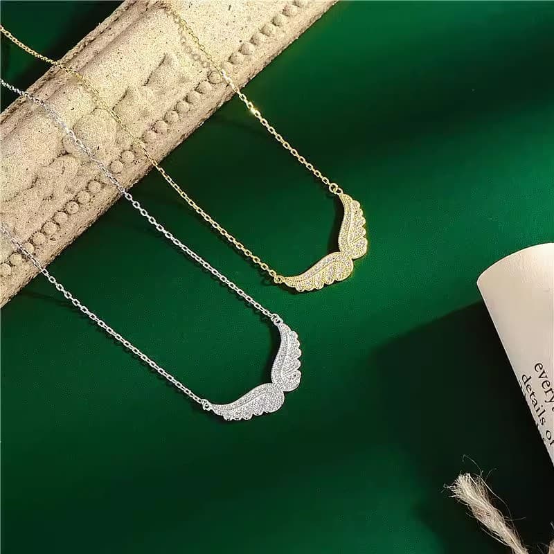 Collar plata 925 alas de ángel con zirconia cúbica