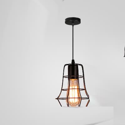 Lámpara de araña de hierro forjado estilo industrial retro