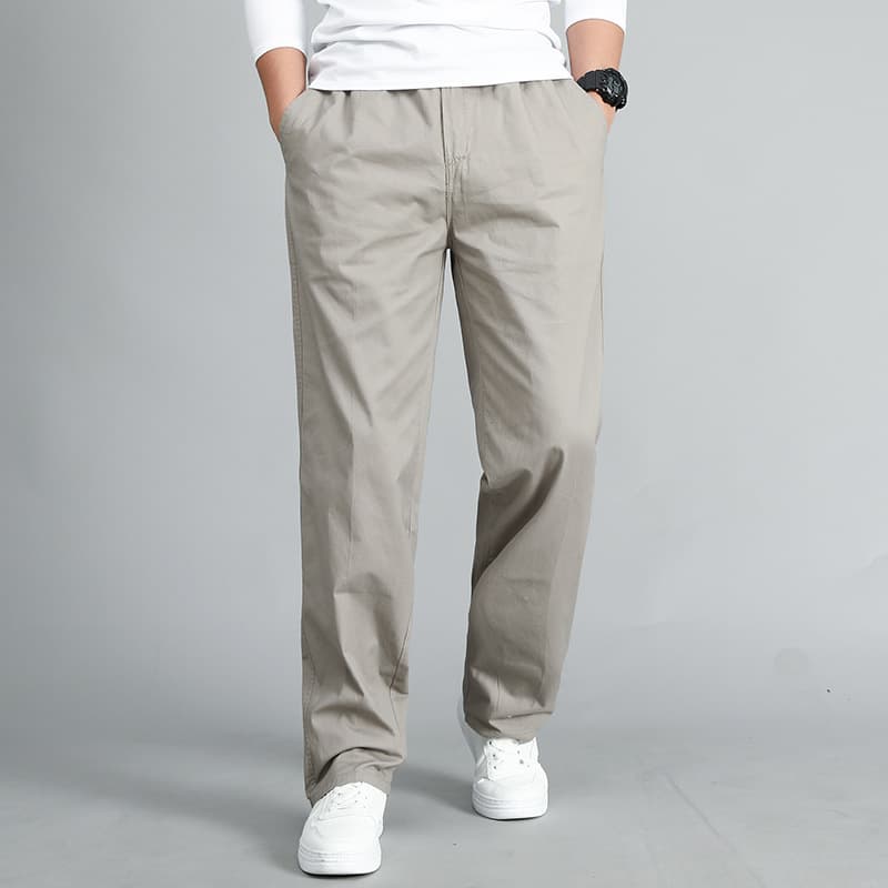 Pantalón overol recto de algodón