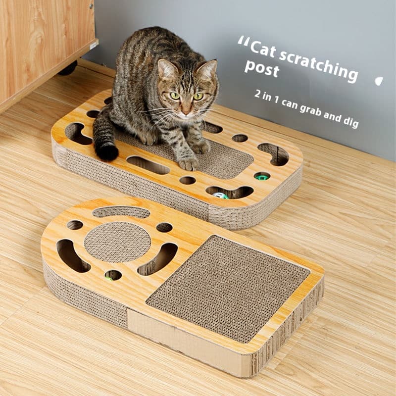 Rascador para gatos con pelota incluida