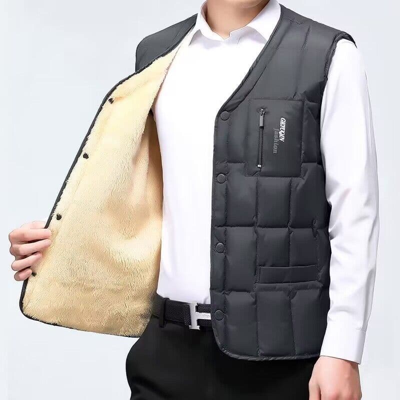 Chaleco acolchado de plumón para hombre tallas grandes