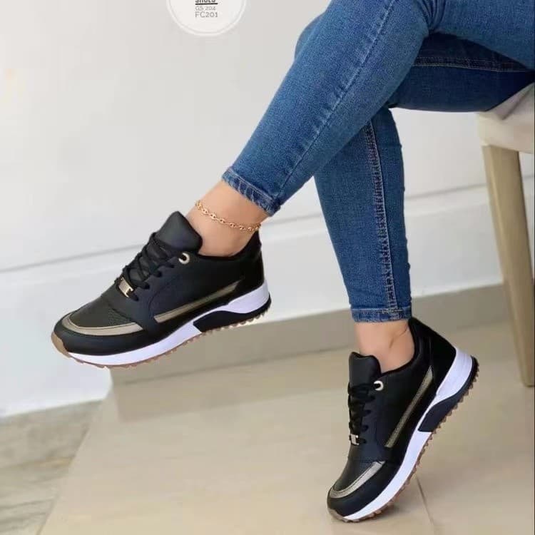 Zapatillas casuales para mujer diseño plano y elegante