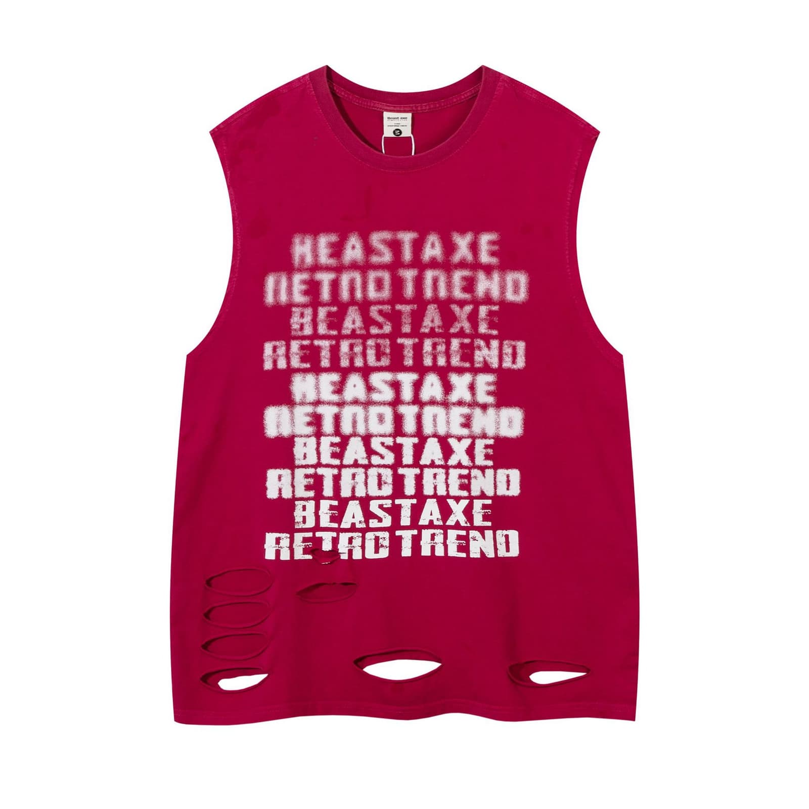Chaleco holgado para hombre con estampado de letras