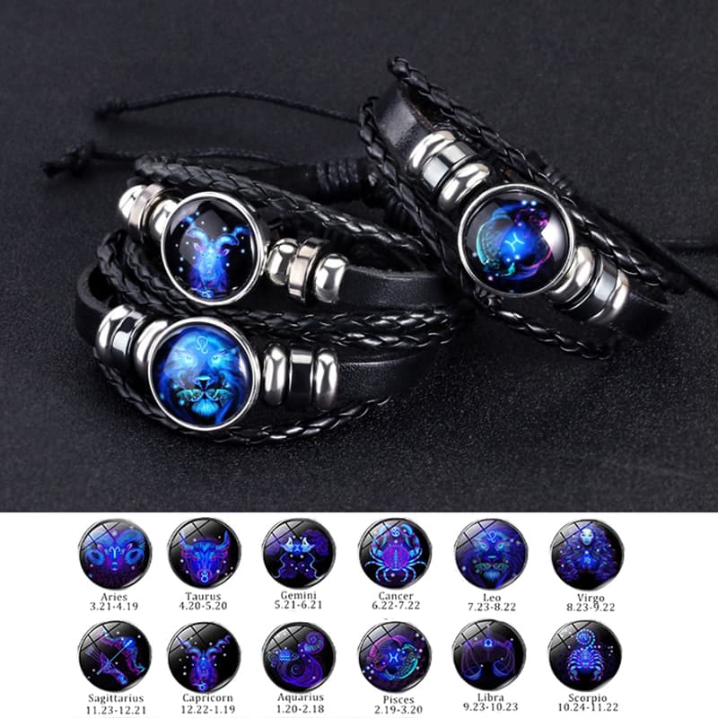 Pulsera de constelación luminosa con estilo punk unisex