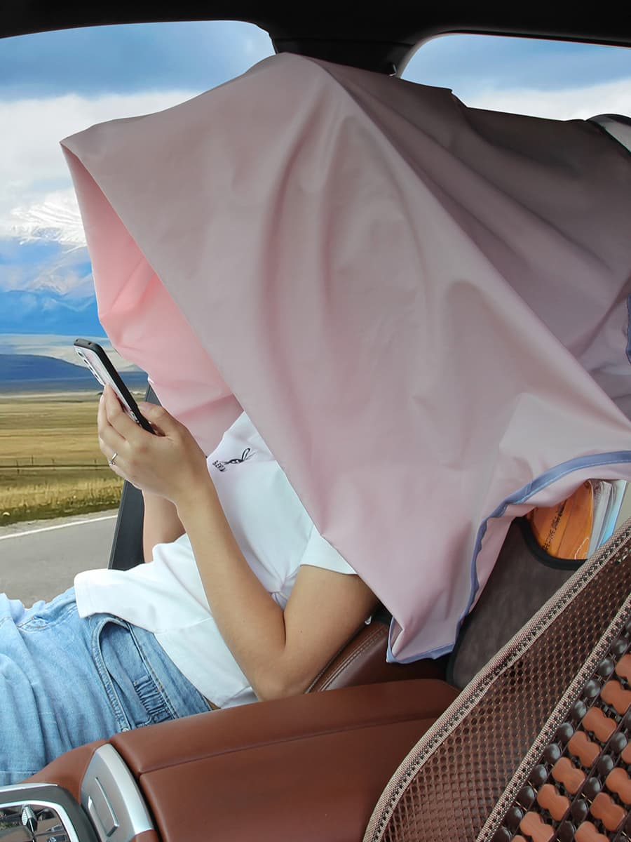 Parasol universal para auto con malla transpirable