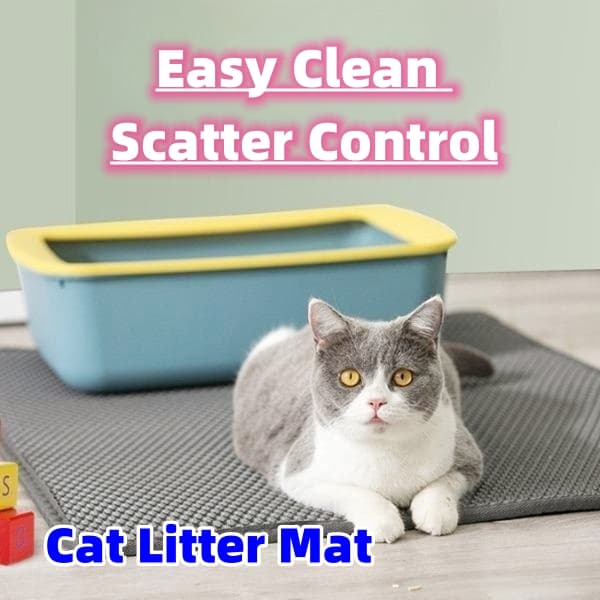 Tapete para bandeja de arena de gato impermeable y antideslizante