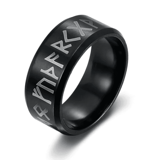 Anillo rúnico hecho a mano acero inoxidable
