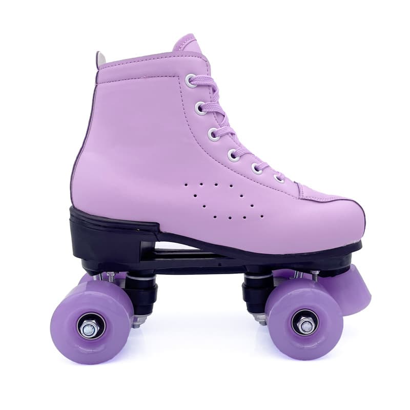 Patines de ruedas doble fila morados