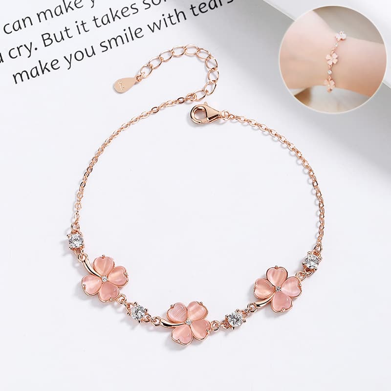 Pulsera de plata con cristales de ópalo