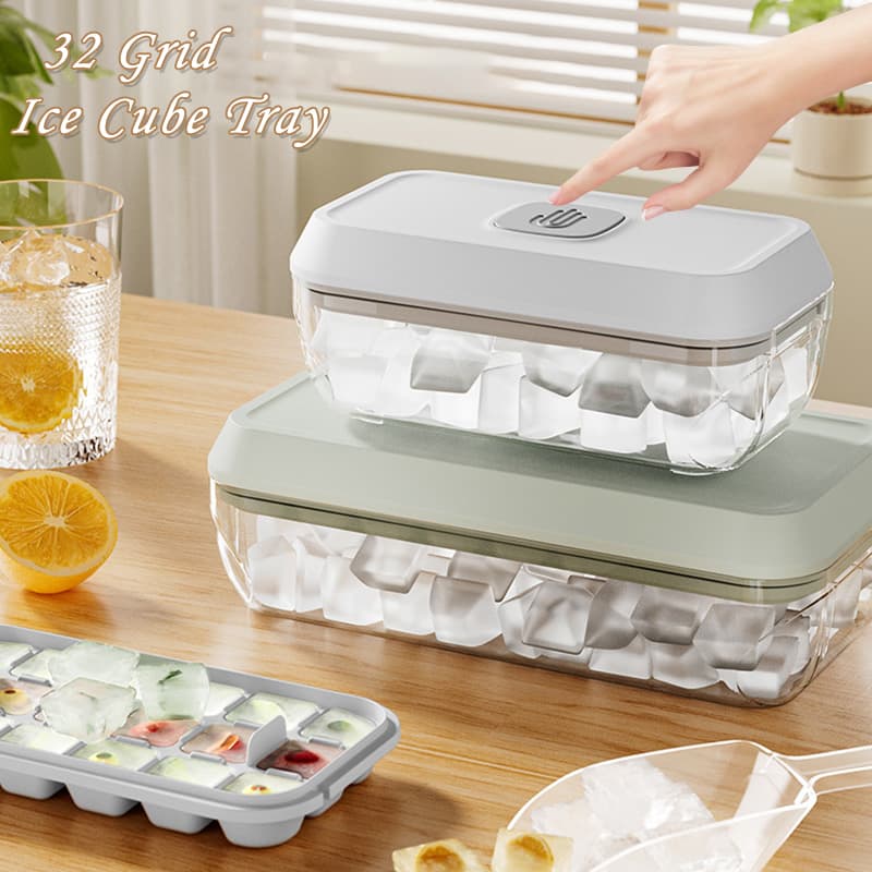 Molde para cubos de hielo con 32 celdas y extractor