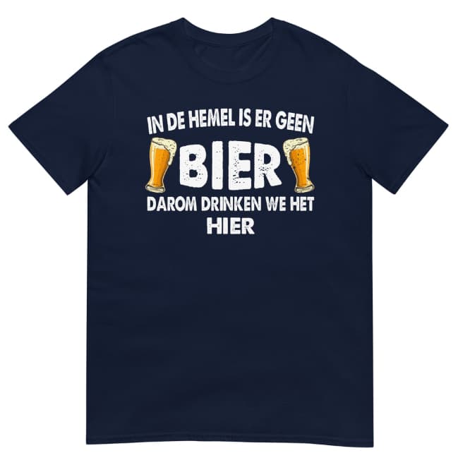 Camiseta estampada con frase de cerveza