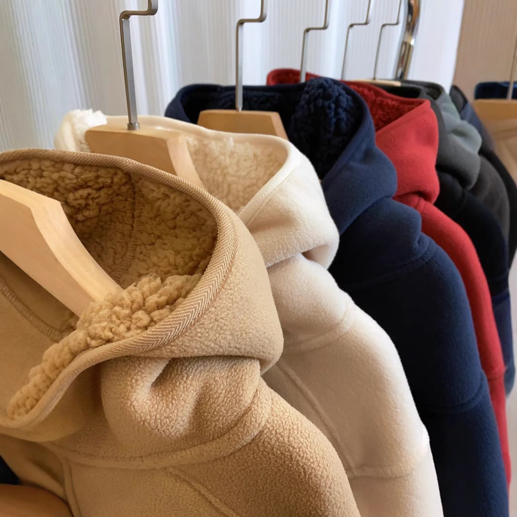 Sudadera reversible con cierre para parejas otoño-invierno