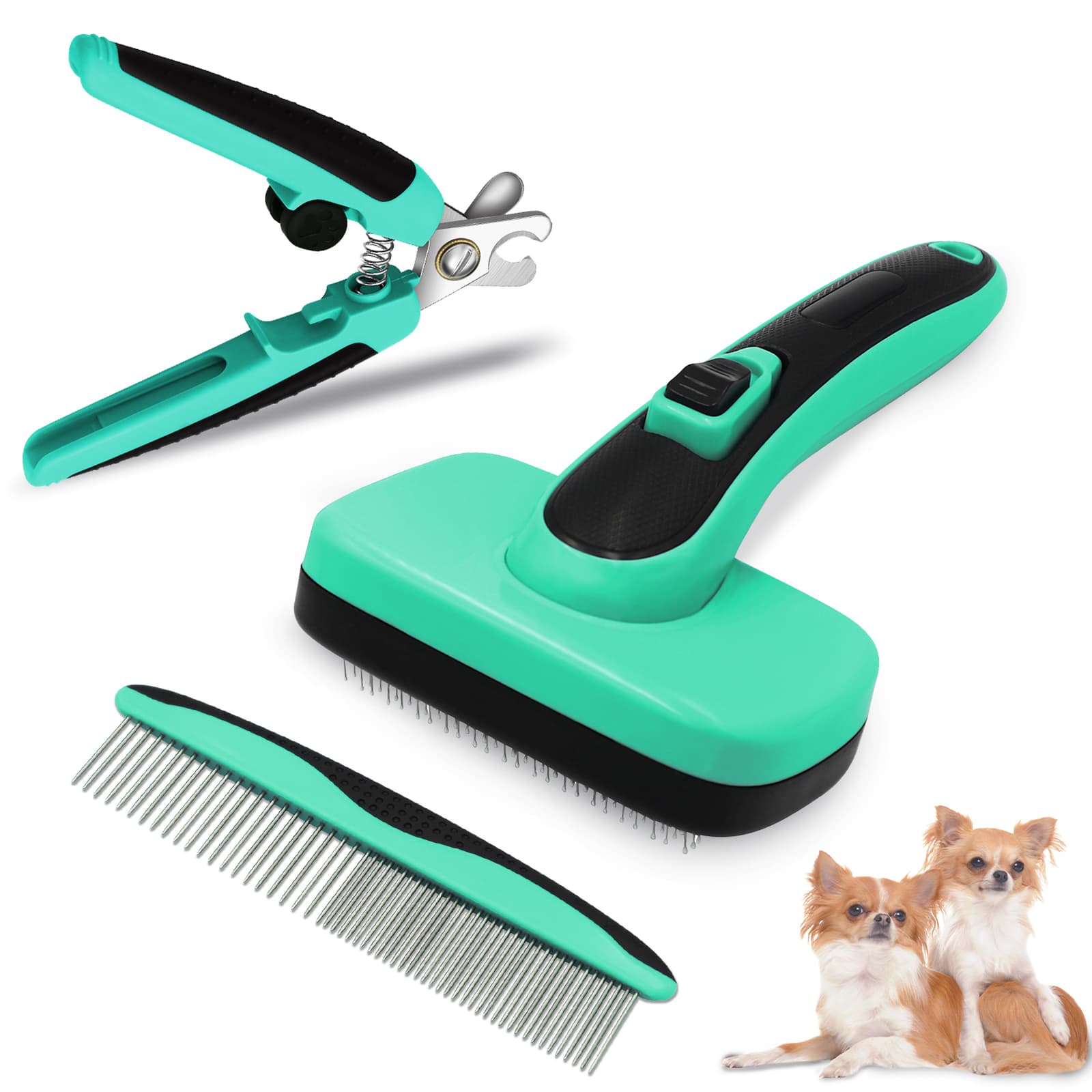 Peine retráctil removedor de pelo para mascotas