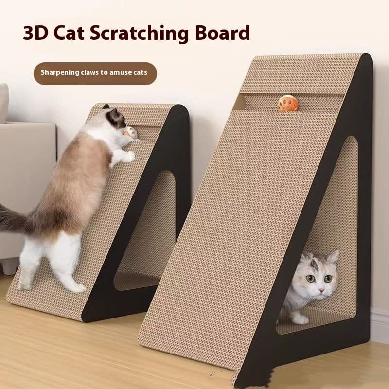 Rascador vertical de papel corrugado para gatos