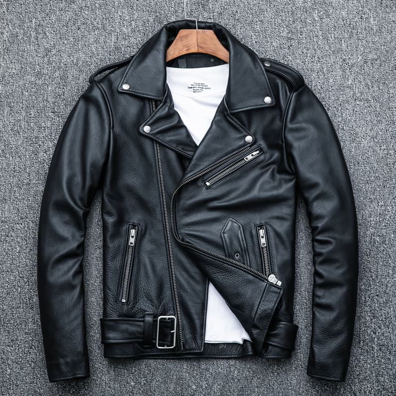 Chaqueta de cuero motociclista