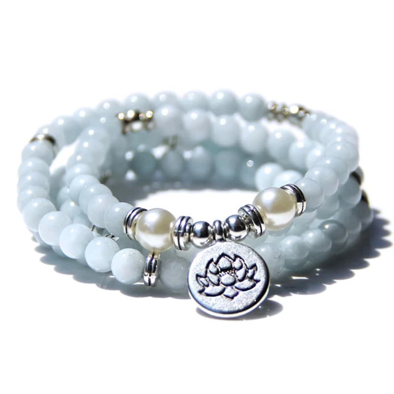 Pulsera de 108 cuentas de piedra de ojo de tigre