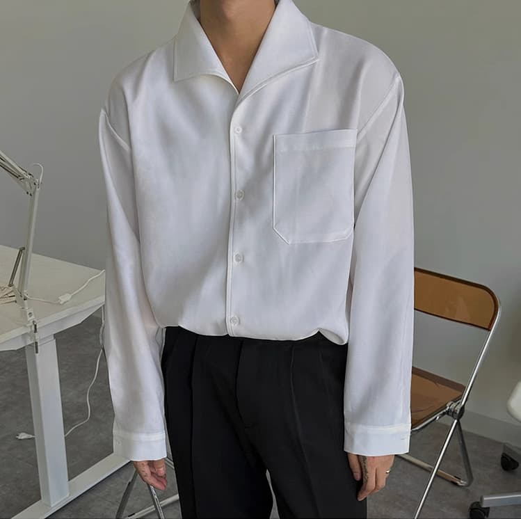 Camisa casual para hombres, corte holgado
