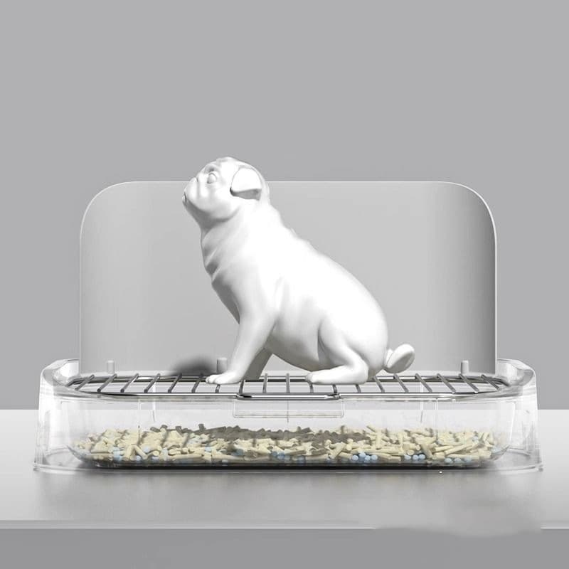 Orinal de acero inoxidable para perros pequeños