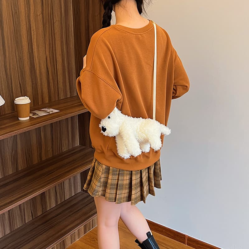 Bolsa de peluche diseño cachorro lindo para llevar