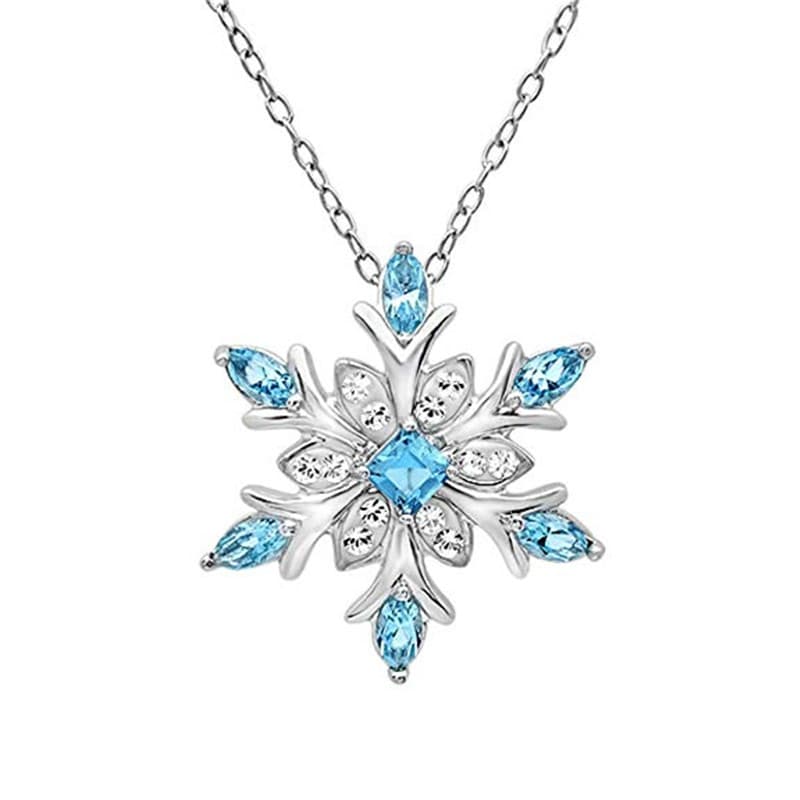 Collar de copo de nieve de circón para Navidad