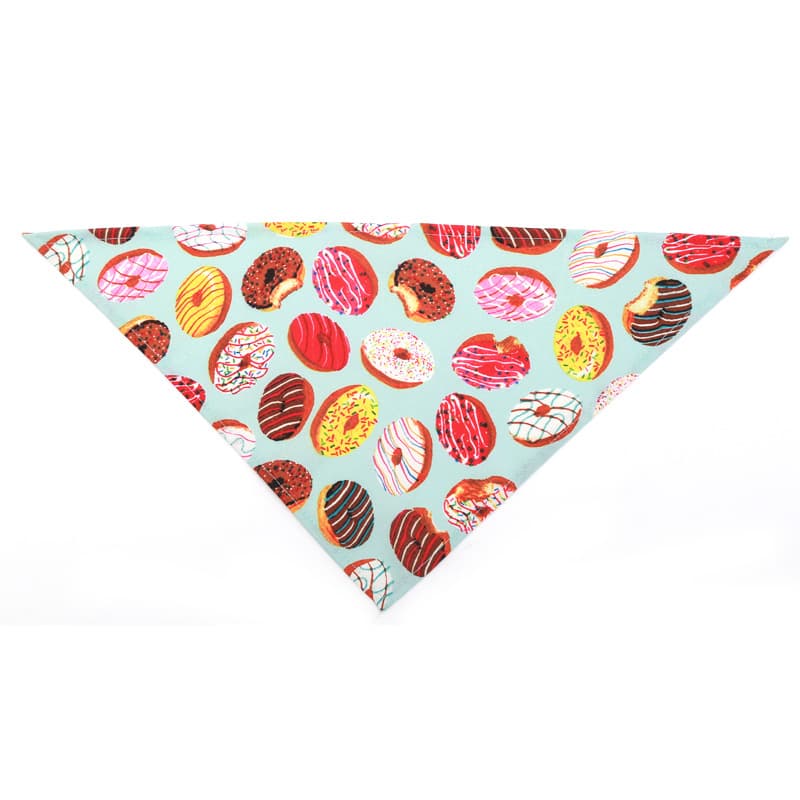 Pañuelo triangular para mascota con patrón donut