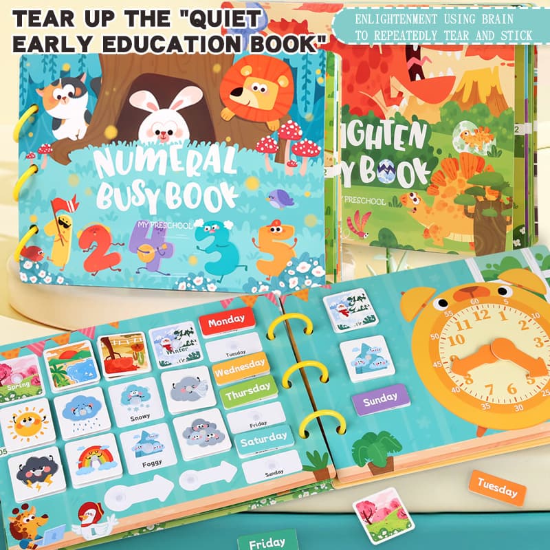 Libro educativo de actividades con velcro