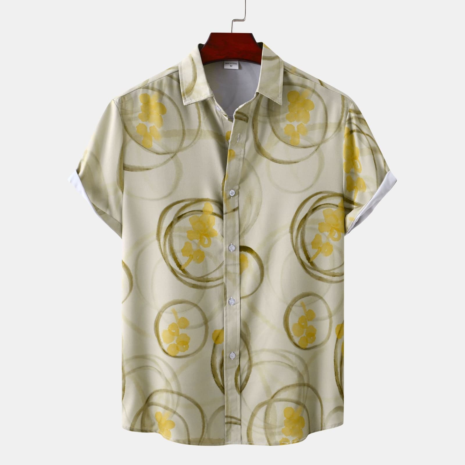 Camisa estampada suelta para hombre