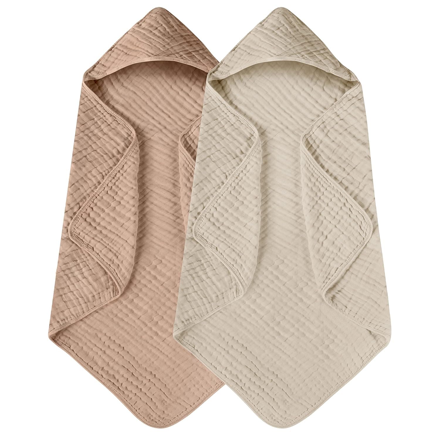 Toalla de baño con capucha de algodón muslin para bebé
