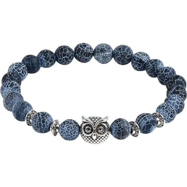 Pulsera de yoga búho en piedra natural